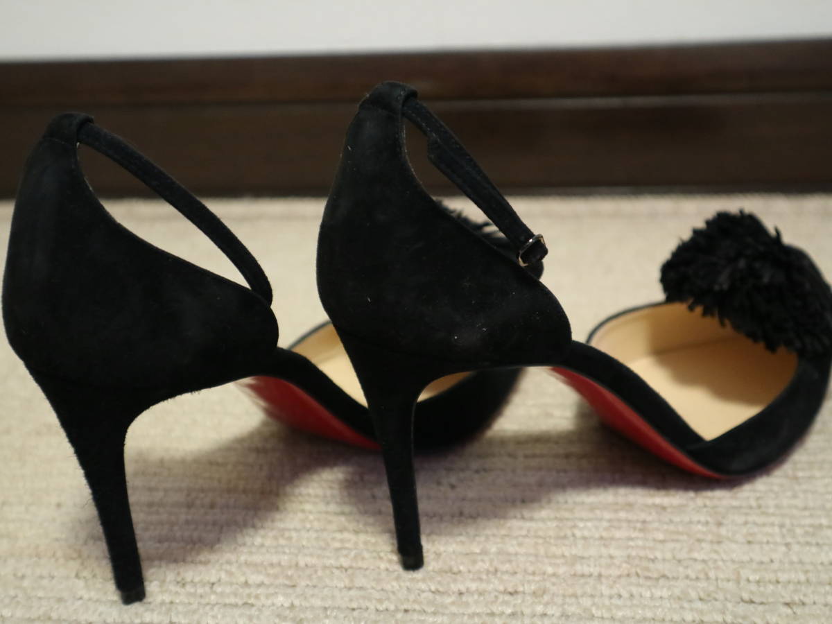 【即決】未使用 Christian Louboutin クリスチャンルブタン◆ボンボン スエード パンプス ３６．５　　ha_画像8