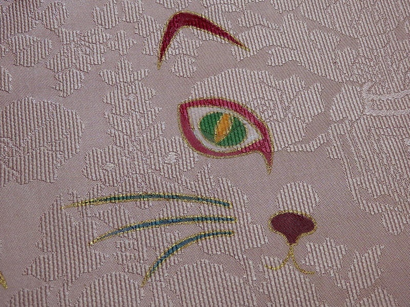 きもの天国・リユース・オリジナル・猫の柄・袋帯 ◎Ｎ4562_画像1