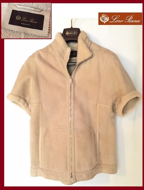 品格】国内正規品 LoroPiana ロロ・ピアーナ 羊革 ムートン アウター
