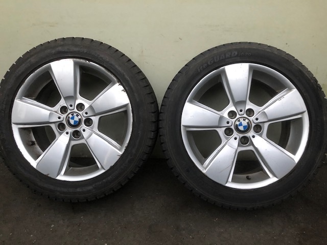 BBS RD265 BMW X3 E83純正アルミ STYLING 143スタイリング 3411524 18インチ 8J +46 5H120 235/50R18中古スタッドレスヨコハマアイスガード_画像1