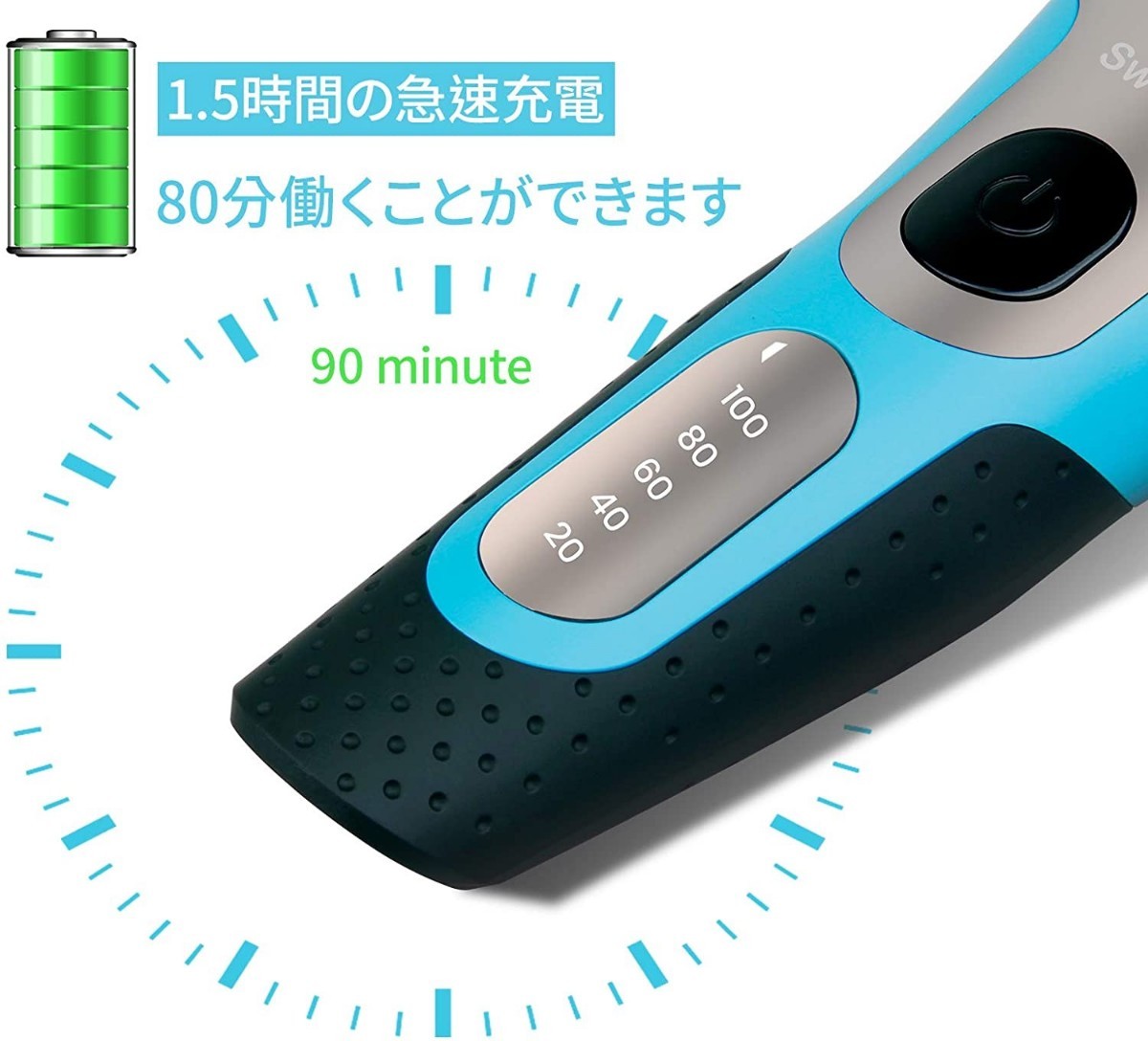 電気シェーバー メンズ ひげそり 往復式 3枚刃 USB充電式 お風呂剃り可