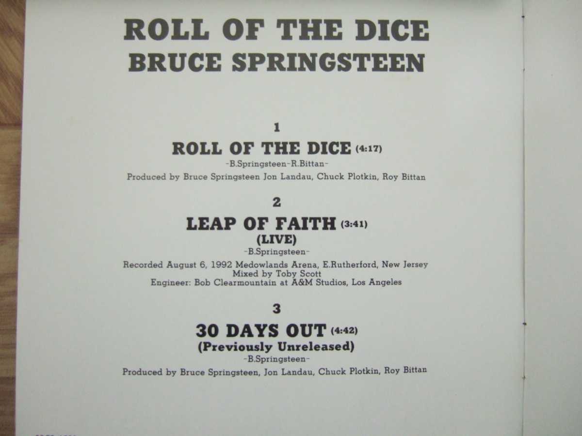 《CD》ブルース・スプリングスティーン BRUCE SPRINGSTEEN / ロール・オブ・ザ・ダイス　国内盤シングル_画像2
