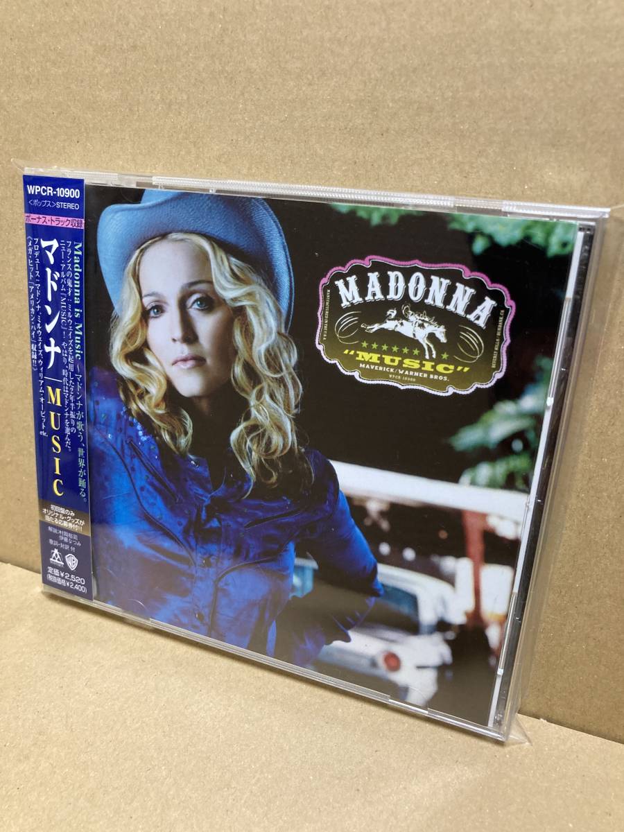 PROMO美盤CD帯付！マドンナ Madonna / Music ミュージック Warner WPCR-10900 見本盤 名盤 LIMITED EDT JAPAN ORIGINAL 1ST PRESS MINT OBI_画像1