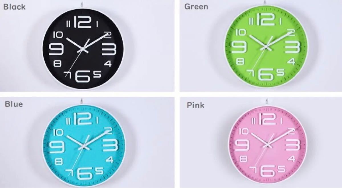 壁掛け時計 ウォールクロック 静音 シンプル かわいい インテリア雑貨 ピンク