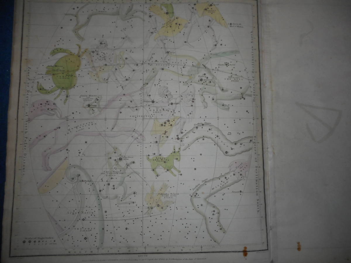 即決 アンティーク、天球図、天文、星座早見盤、星座図絵1833年 即決 アンティーク、天球図、天文、星座早見盤、星座図絵1833年