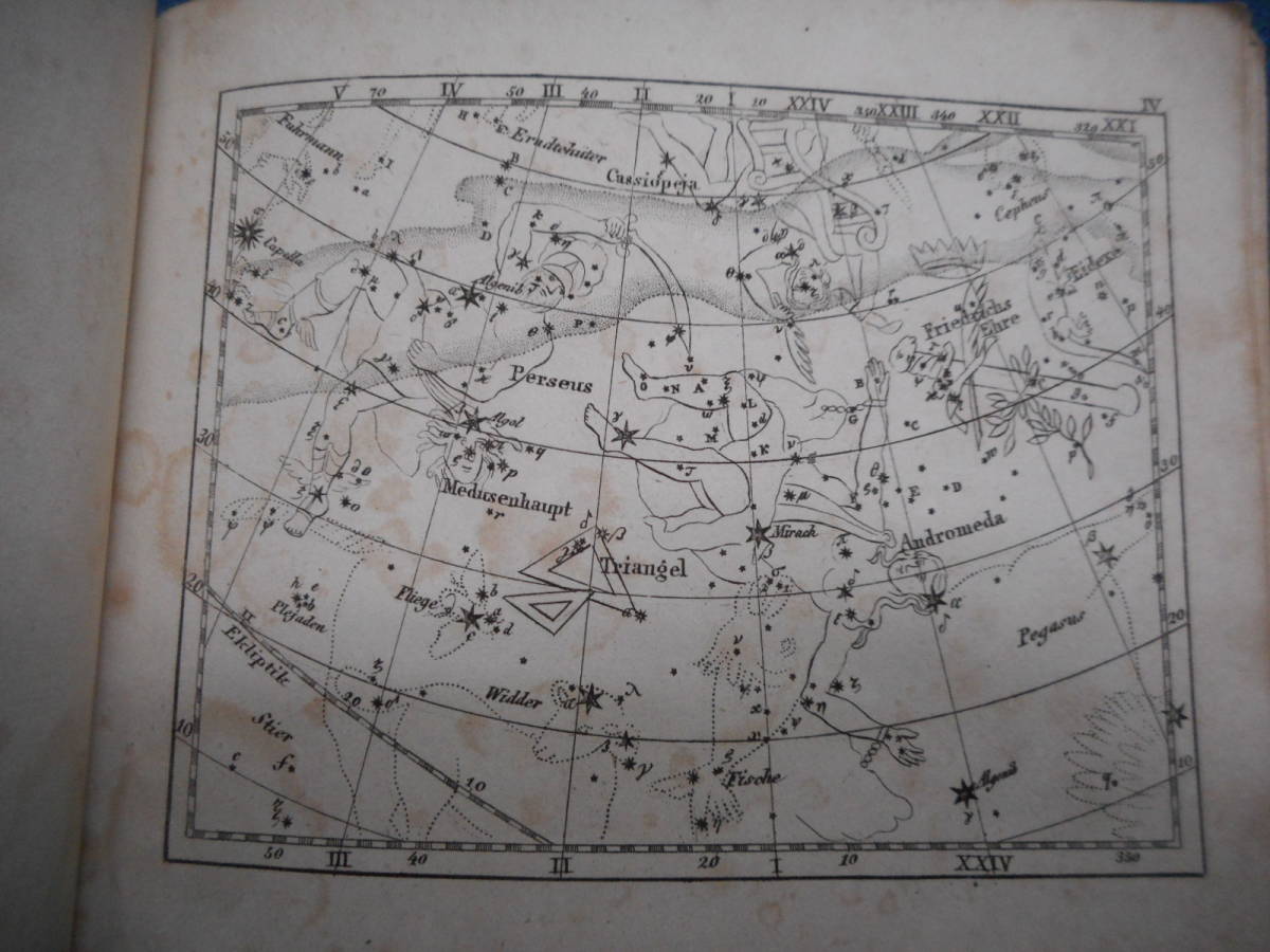アンティーク、天球図、天文、星座早見盤、星座図絵1832年 アンティーク、天球図、天文、星座早見盤、星座図絵1832年