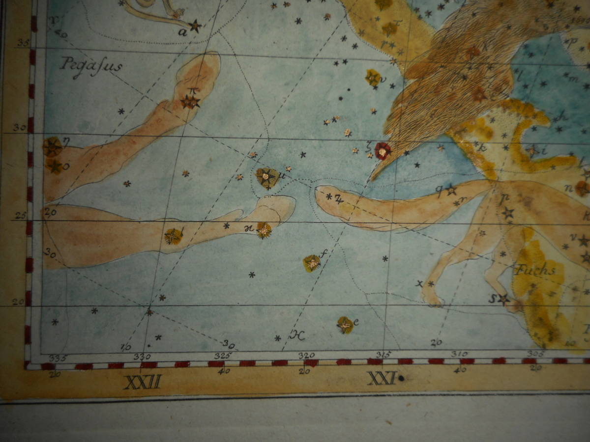 即決アンティーク天球図、天文、星座早見盤、星座図絵1805年『ボーデの星図』白鳥座、琴座、小狐座Star map, Planisphere,Celestial atlas - 天文、宇宙 即決アンティーク天球図、天文、星座早見盤、星座図絵1805年『ボーデの星図』白鳥座、琴座、小狐座Star map, Planisphere,Celestial atlas - 天文、宇宙