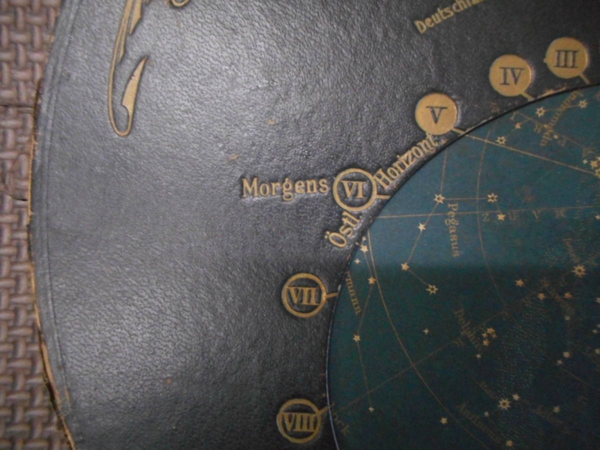 即決アンティーク 天球図 天文 星座早見盤 星図 星座図絵1910年頃『ハンガリー星座早見盤』Star map Planisphere  Celestial atlas