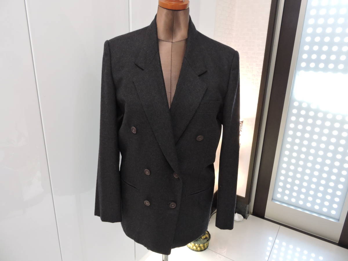 美品 Y's for men ウールダブルジャケット グレー(S) ワイズ/ヨウジヤマモト/pour homme