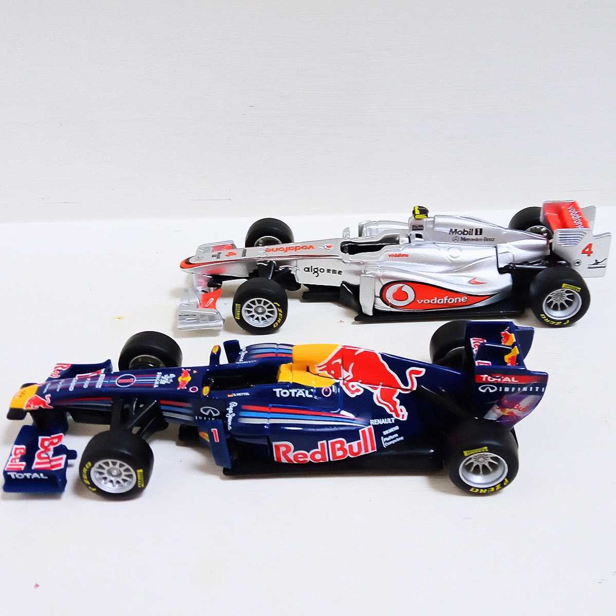 F1 circuit running scene hand made Mini geo llama 1/32 scale die-cast minicar Formula car racing car 2 pcs Junk 
