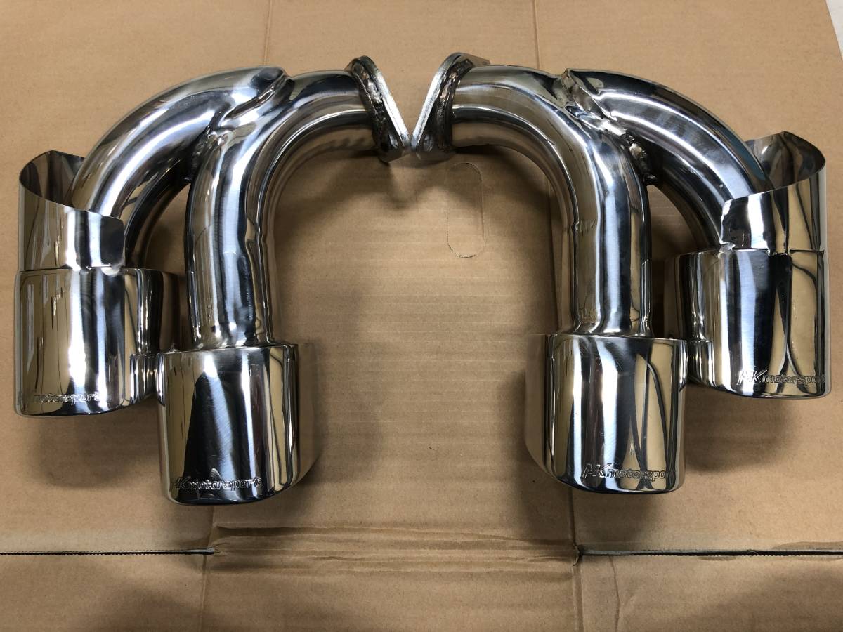  free shipping *MK motor sport muffler tail end dual 2 pipe out!! left right set *