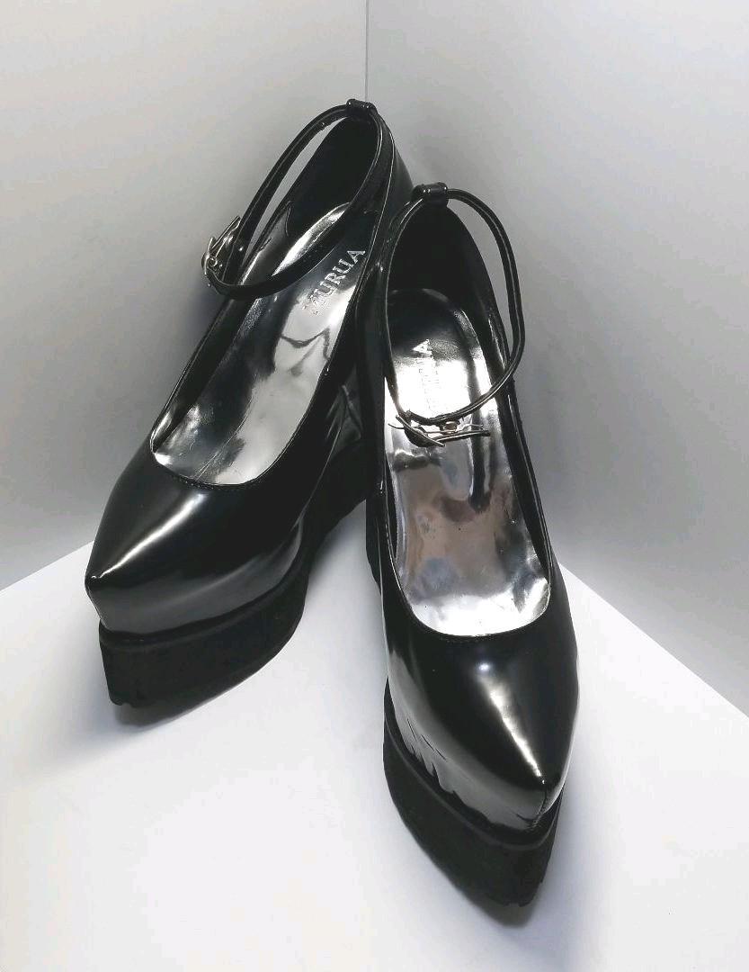 未使用 MURUA ムルーア 厚底ハイヒール サイズ35 黒色|PayPayフリマ