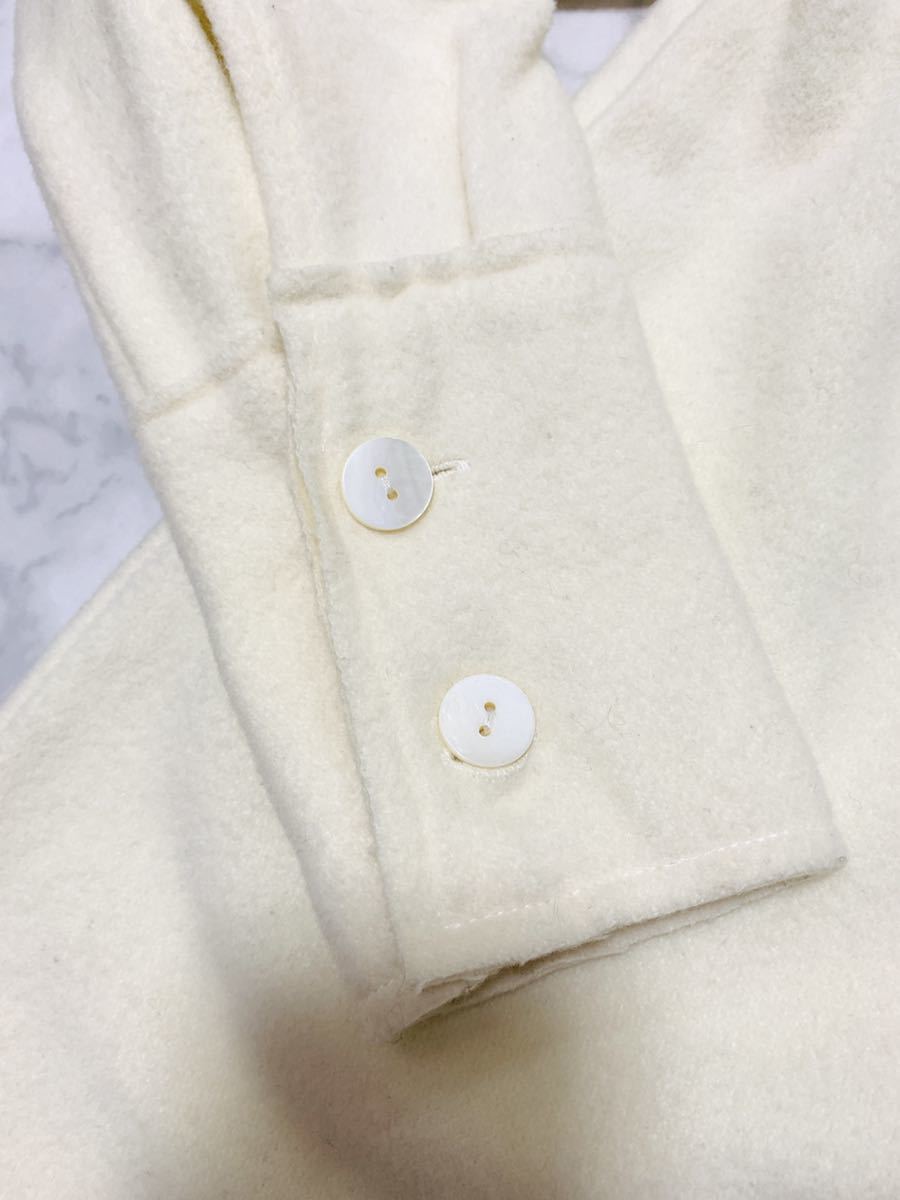新中式チャイナ風ウールクリーム色デザインジャケットS美品_画像4