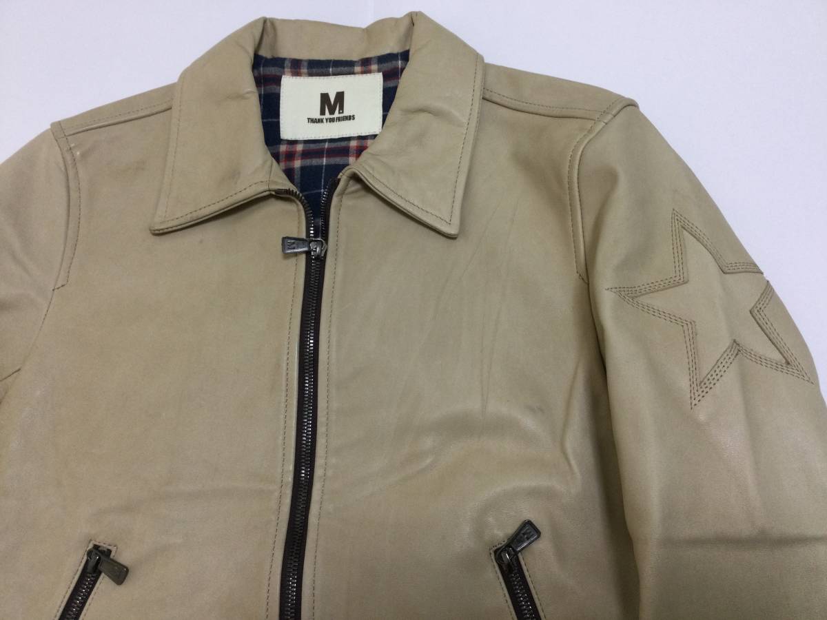 M エム THANK YOU FRIENDS ホースハイド レザージャケット Mサイズ 馬