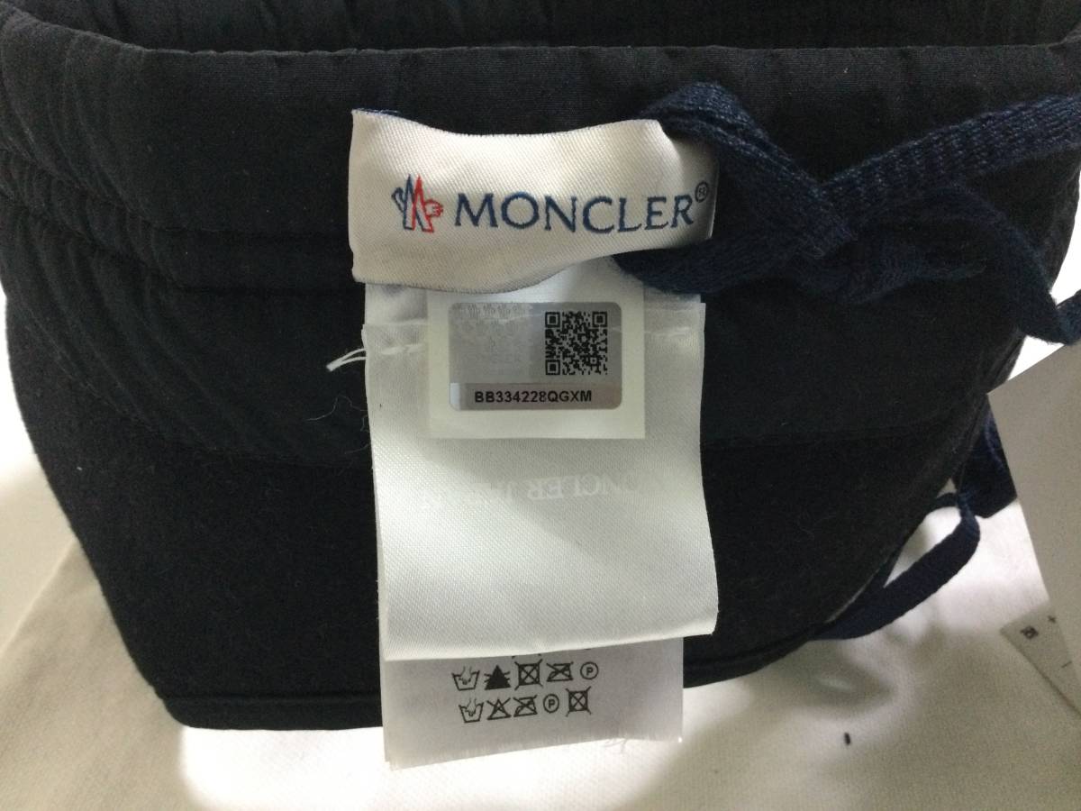 新品 モンクレール MONCLER サンバイザー size UNISEX 黒 国内正規品
