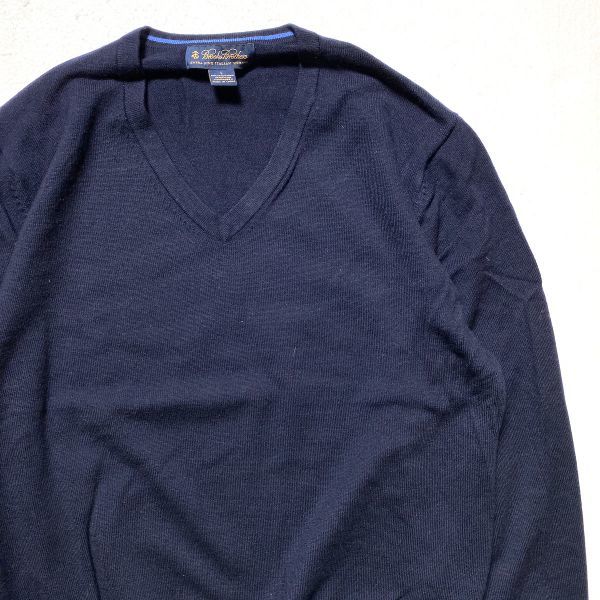 【2022春夏新作】 ブルックスブラザーズ メリノウール Vネック ニットセーター (L) ネイビー 紺 ストレッチ BROOKS BROTHERS その他 【2022春夏新作】 ブルックスブラザーズ メリノウール Vネック ニットセーター (L) ネイビー 紺 ストレッチ BROOKS BROTHERS その他