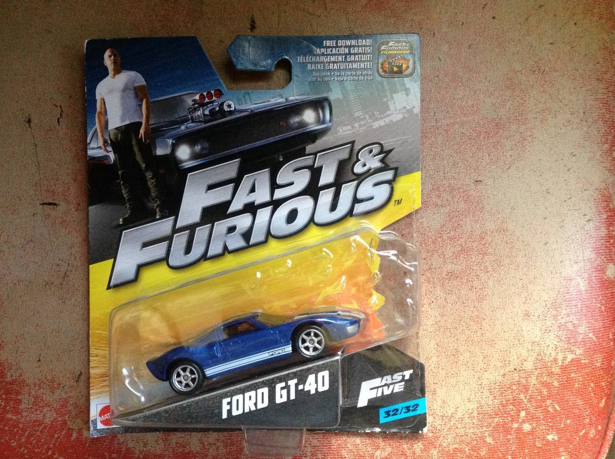 3 新品 未開封 マテル製 FAST&FURIOUS ワイルド・スピード FORD GT-40 検索 フォードvsフェラーリ_画像1