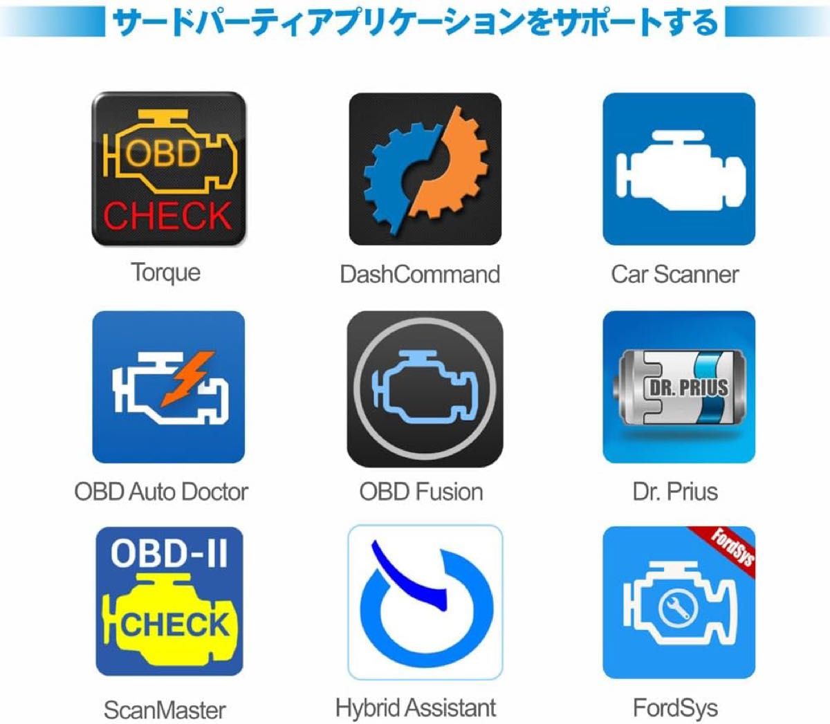 obd2 自動車故障診断機 BLUETOOTH スキャナー IOS/Androidに適用 診断用  二層チップ