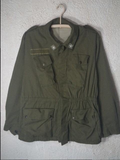 n3178　レア　軍服　五芒星　星　ビンテージ★Vintage　ミリタリー　フィールド　ジャケット　BDU　人気　陸軍　人気　サバゲー　肘あて_画像1