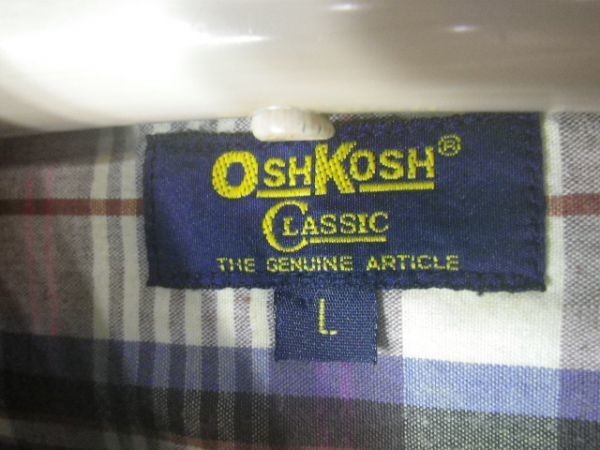 ｎ6661　OSH KOSH　オシュコシュ　涼しげ　半袖　コットン　チェック　シャツ　人気　送料格安_画像4