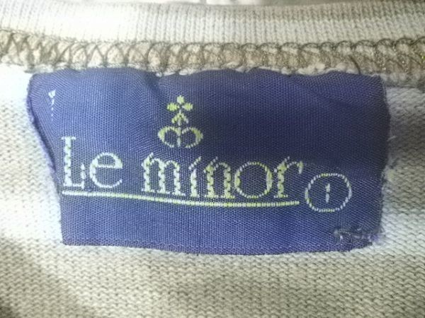 n4093 Le minor Le Minor France made long sleeve border t shirt long t Vintage *Vintage