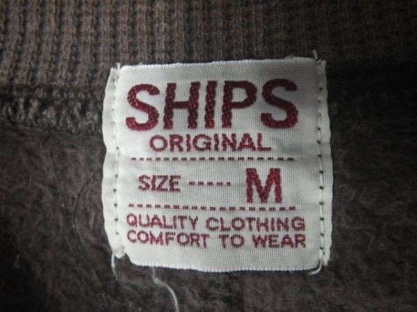 ｎ4888　SHIPS　ORIGINAL　シップス　日本製　ジップ　スウェット　ジャケット　裏起毛　人気　ビンテージ　vintage_画像4
