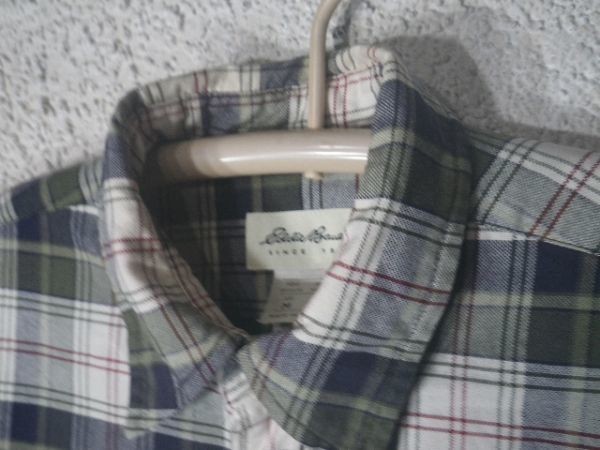 ｎ6081　Eddie　Bauer　エディーバウアー　大きめコーデ　長袖　チェック　シャツ　ビンテージ　vintage　人気　アウトドア　送料格安_画像3