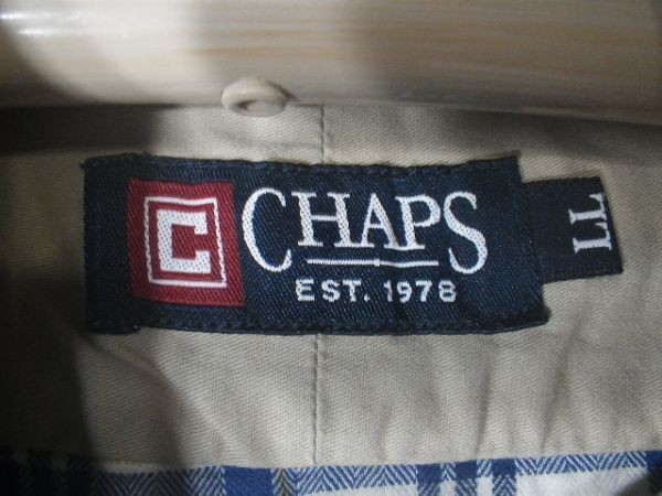 n3091 CHAPS　チャプス　大きめコーデ　長袖　ボタンダウン　シャツ　BDシャツ　人気　送料格安　ワンポイント　刺繍　ロゴ_画像5