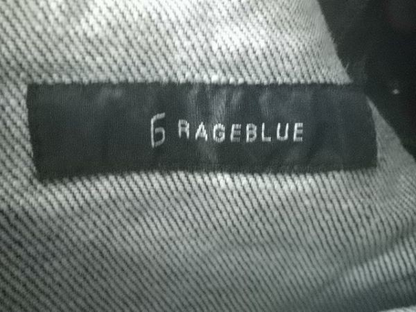 ｎ5603　RAGEBLUE　レイジブルー　濃紺　デニム　ジャケット　Gジャン　シンチバック　部分　ストライプ　人気　_画像8
