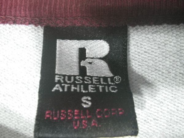 ｎ3928　RUSSEL　ATHLETIC　ラッセル　アスレチック　長袖　ジョージア　ステイツ　77　プリント　ラグラン　tシャツ　ロンt　人気_画像4