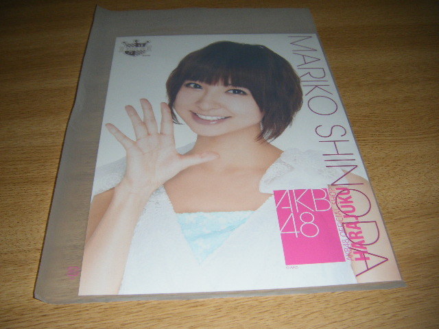 AKB48cafe&shop штамп привилегия не продается life photograph постер Shinoda Mariko 1 листов 