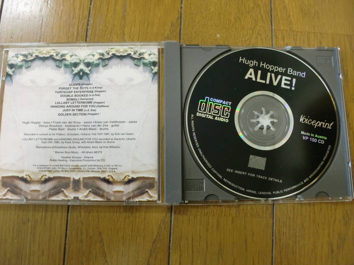【CD】HUGH HOPPER BAND / ALIVE 1993 Voiceprint  SOFTMACHINE カンタベリー ジャズ・ロック の画像2