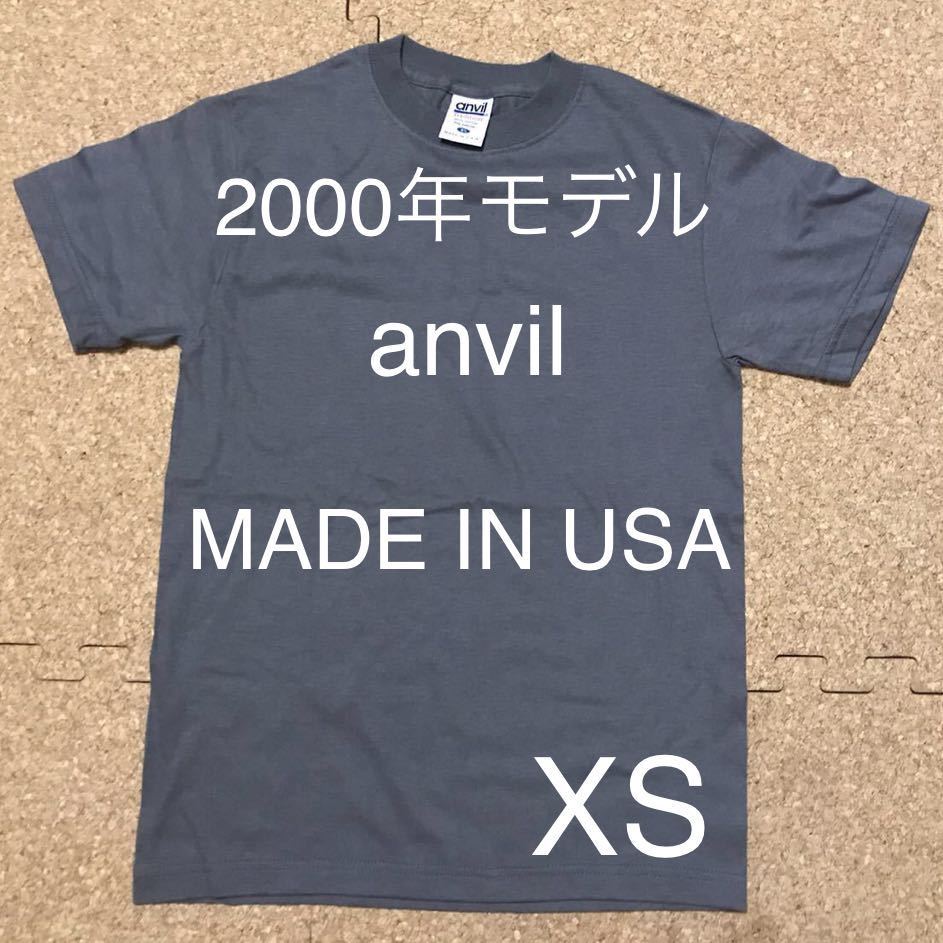 XS размер новый товар [USA производства * неиспользуемый товар ]00s Anne Bill heavy футболка 5.4oz угольно-серый одноцветный America производства Champion редкий Vintage 