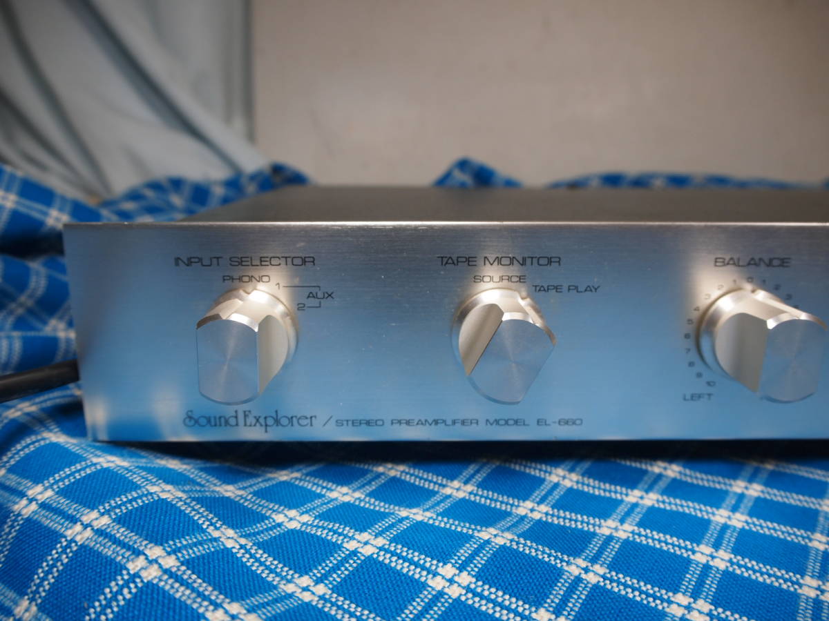 値上げ　Sound Explorer　　EL-660 　　プリアンプ　 完動品　【3ヶ月保証 】_パネルの端の様子です