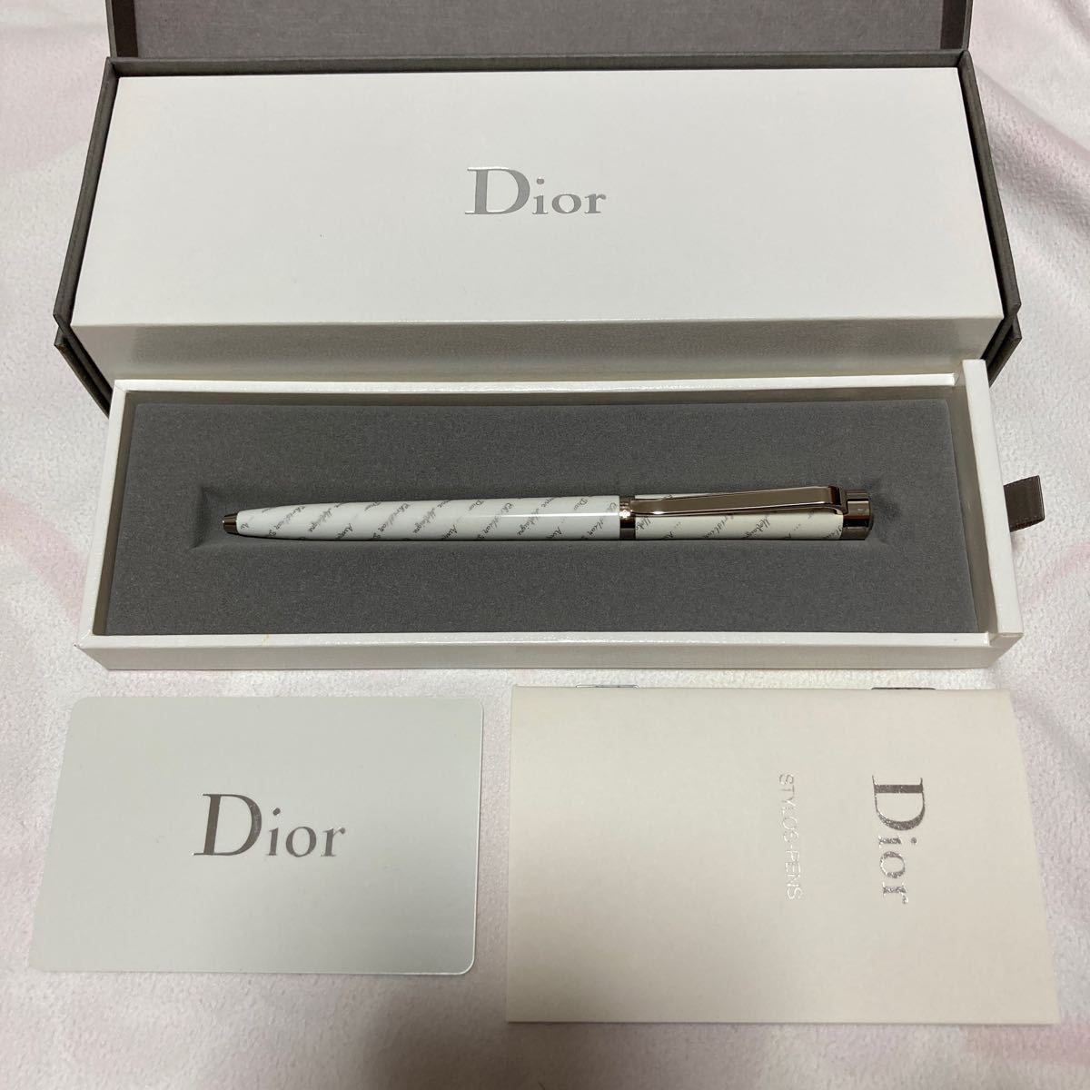 未使用】ディオール ボールペン ホワイト Christian Dior 筆記具