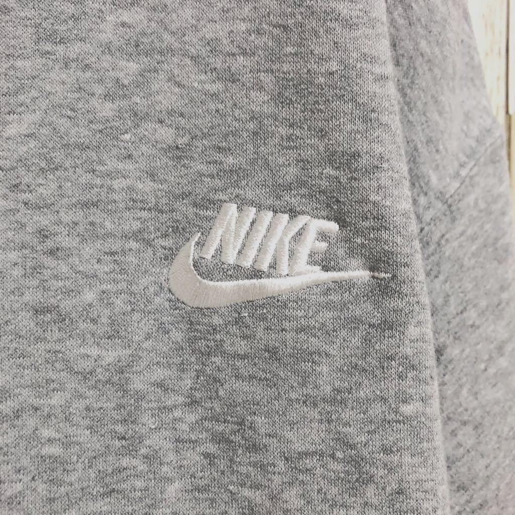 【大人気】NIKE ナイキ ワンポイント 刺繍スウッシュ 裏起毛 ユニセックス オーバーサイズ プルオーバー スウェットパーカー L 古着