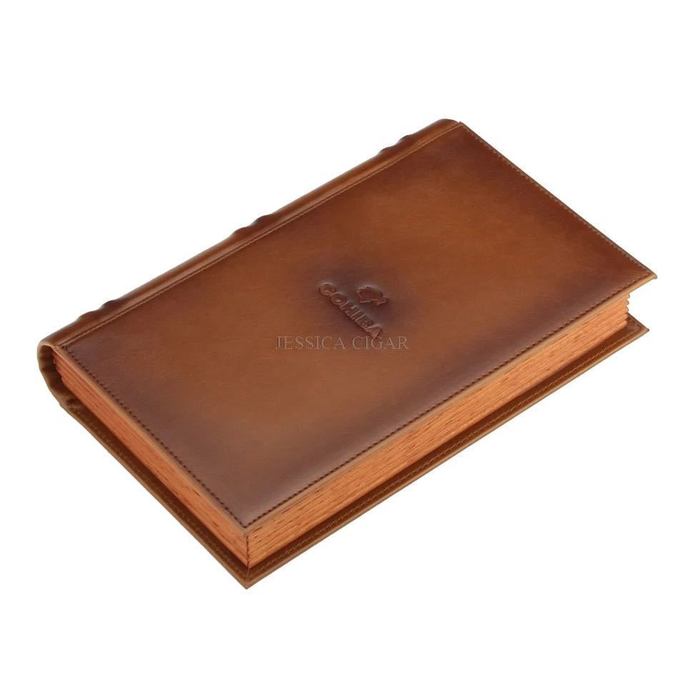 * free shipping * portable hyumi doll leaf volume book type hygrometer humidifier leather leather wood wooden luxury compact Brown 