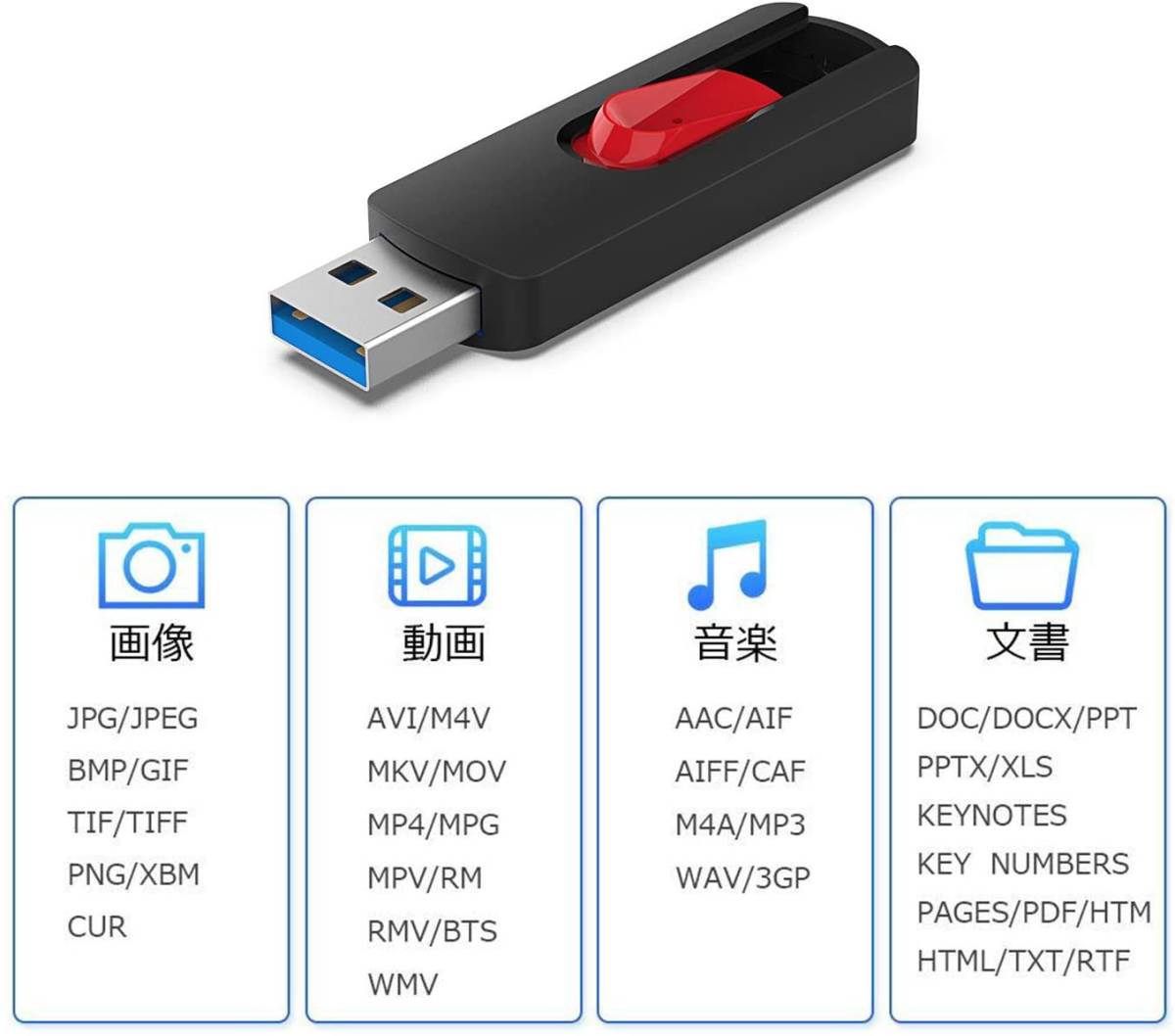 USBメモリ32GB USB 3.0 USBメモリースティック スライド式 フラッシュドライブ データ転送