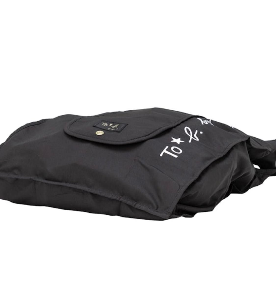 新品 アニエスベー To b. by agnes b. 折りたたみエコバッグ ブラック トートバッグ 肩掛け 黒