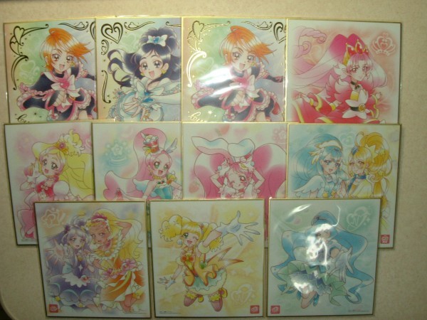 食玩 プリキュア 色紙 ART2 ノーマル + レア 箔押し 11枚 プリキュアオールスターズ　ヒーリングっど プリキュア_画像2