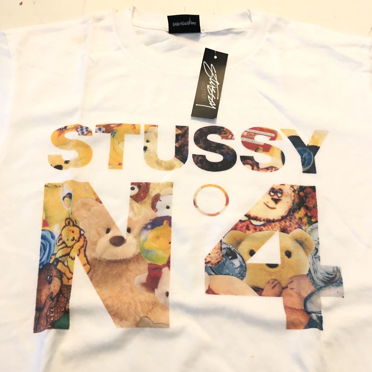 限定 ( S ) STUSSY ＆ KimSonghe コラボ ビッグ Tシャツ クマ ぬいぐるみ シャンデリア キムソンヘ ステューシー ウーマン ルーズ Women L_画像2