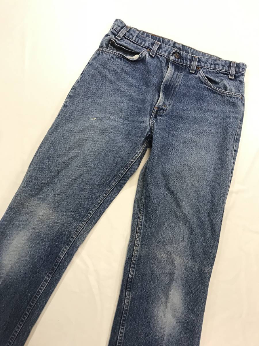 古着 1457 W34 デニム パンツ ビンテージ 80 70 60 USA vintage リーバイス Levi's ジーンズ 509 ダメージ ヒゲ _画像2