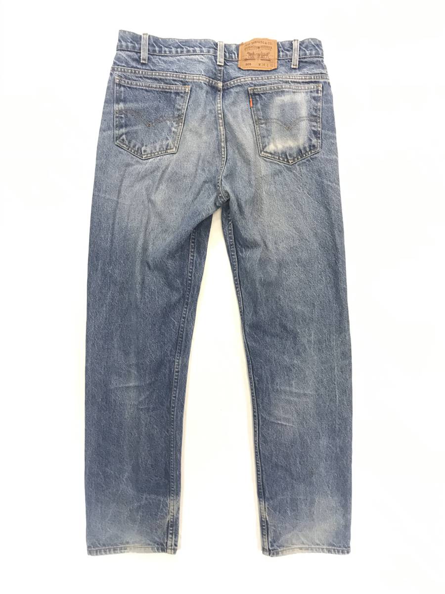 古着 1458 W34 デニム パンツ ビンテージ 80 70 60 USA vintage リーバイス Levi's ジーンズ 505 ダメージ ヒゲ _画像6