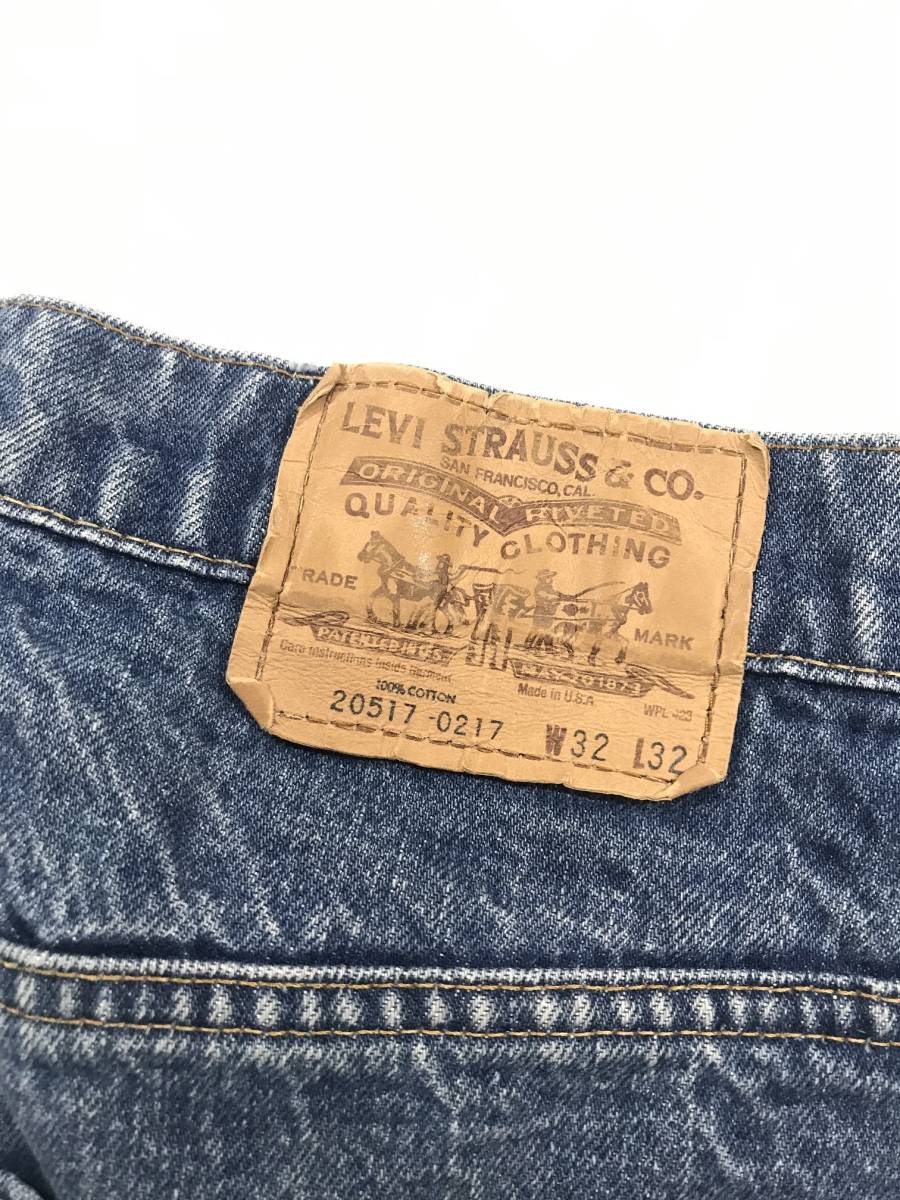 古着 1461 W32 デニム パンツ ビンテージ 80 70 60 USA vintage リーバイス Levi's ジーンズ 517 オレンジ ダメージ ヒゲ 縦落ち _画像8