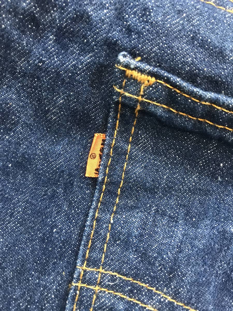  old clothes 1512 W38 Denim pants Vintage 80 70 60 USA vintage Levi's Levi\'s jeans 517 orange damage hige dark blue 