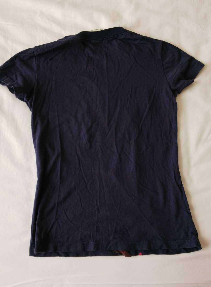 LA購入 Abercrombie&Fitch 花柄 フラワー 半袖 Tシャツ ネイビー 紺 アバクロ Abercrombie S アバクロンビー ロサンゼルス_画像3