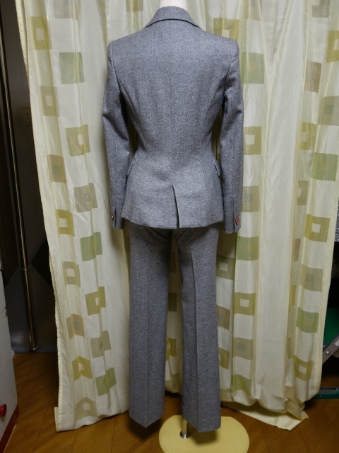 LE SOUKルスーク グレイ系 サイズ36 パンツスーツ 一つボタン美品 100 