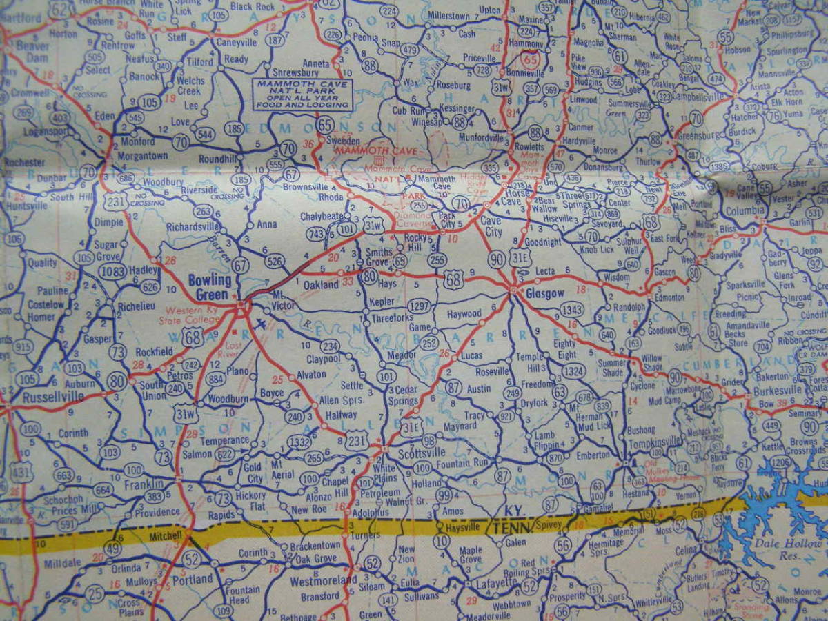 (1f010) 地図 古地図 PURE 道路地図 ケンタッキー テネシー アメリカ _画像3