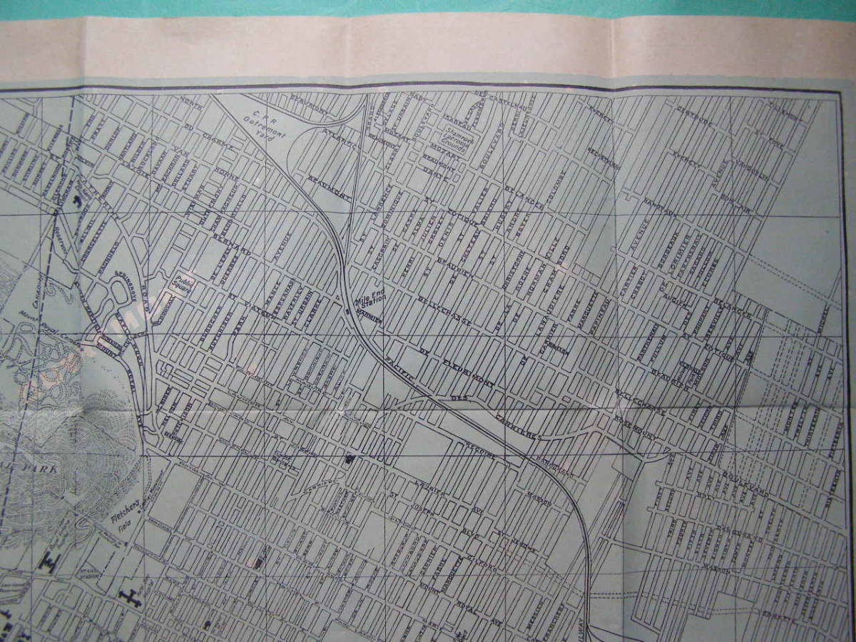(1f011) 地図 古地図 モントリオール 1930 カナダ MONTREAL CANADA _画像5