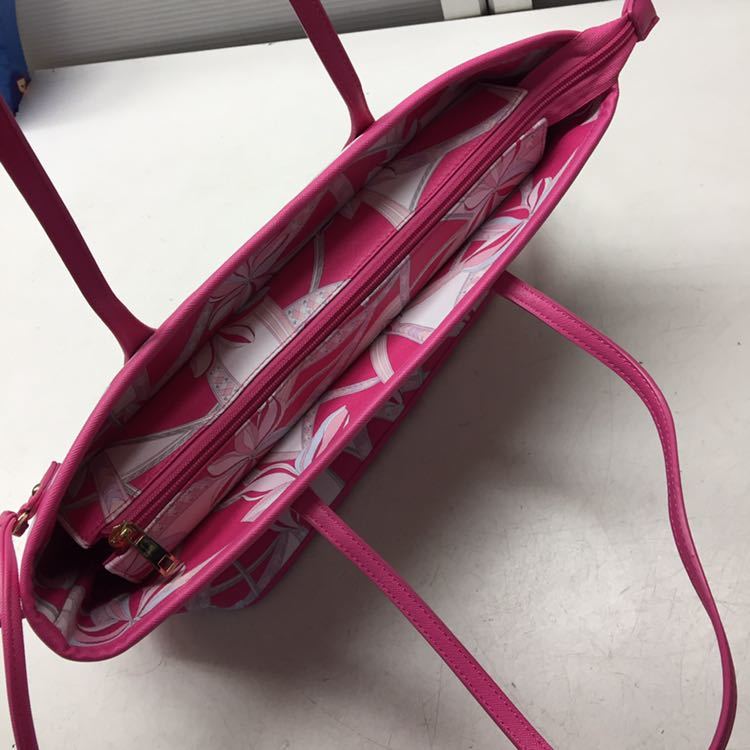  free shipping * unused beautiful goods *LIP SERVICE Lip Service * high capacity handbag tote bag * pink total pattern #21104san